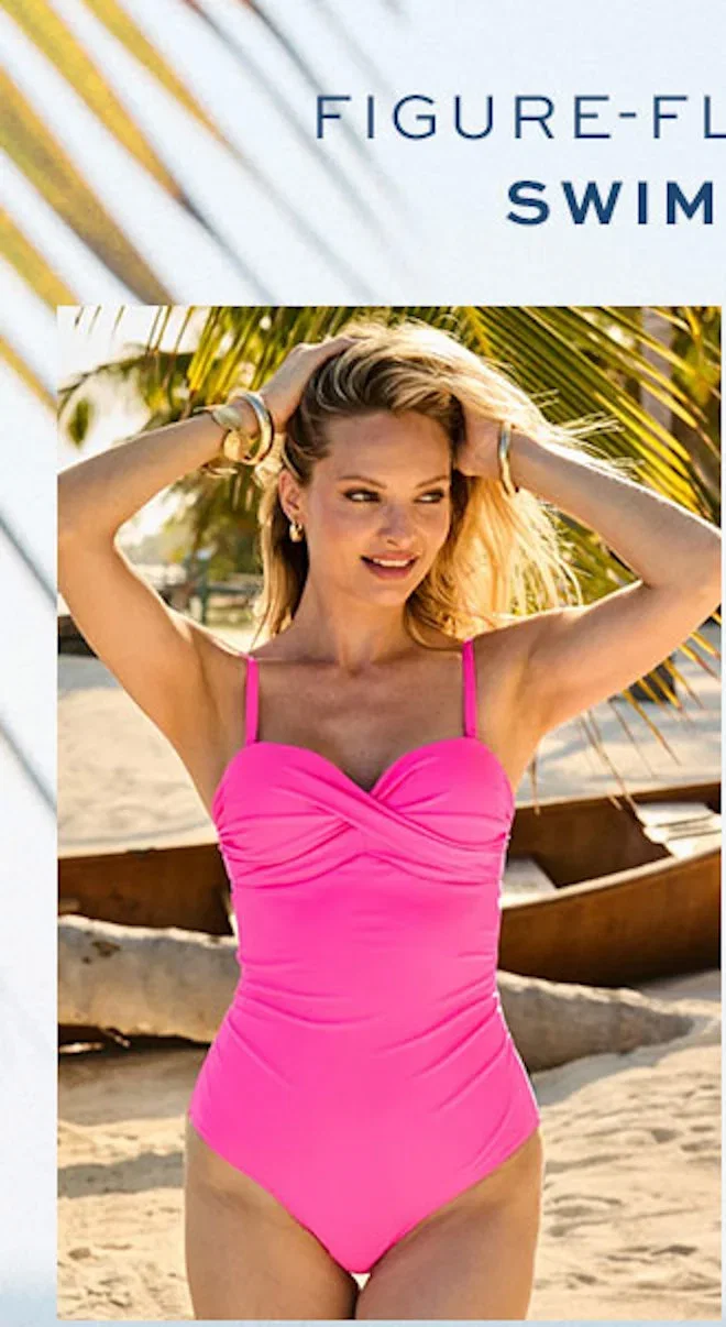 Hot Pink Twist Front Body Shaping Swimsuit