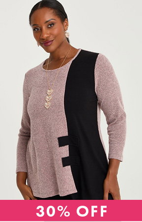 ROSE TEXTURED SPLICED TOP