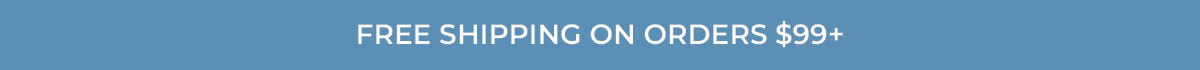 Text banner with "Free Shipping on Orders $99+"
