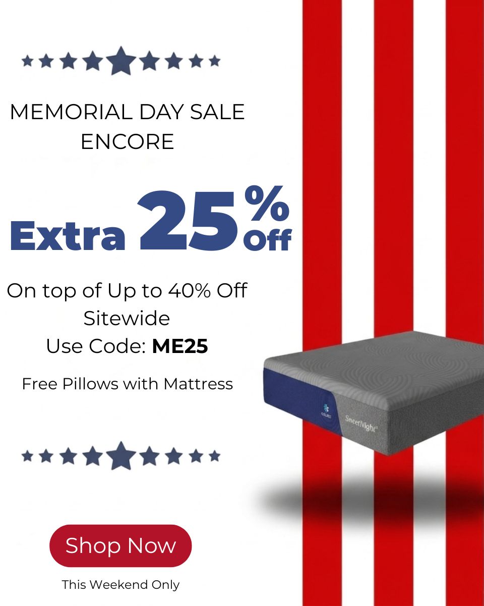 25% off on top of Up to 40% Off with free pillows