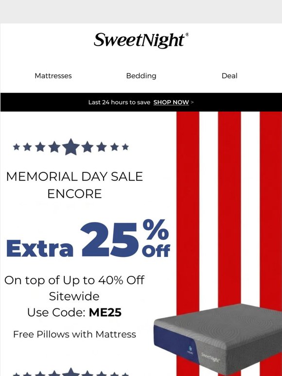 Last 24 Hours: Email-Exclusive Extra 25% Off Sitewide