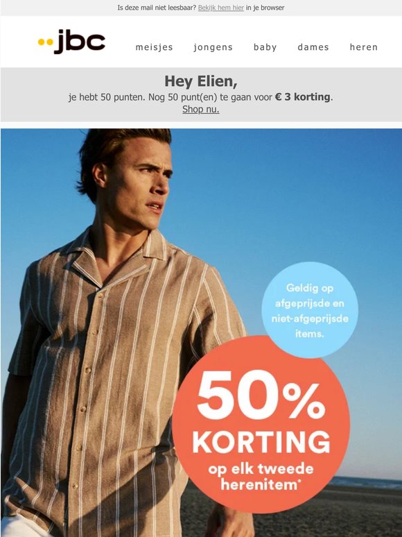 Zomer in zicht: new in + 50% op je 2e herenitem ☀️