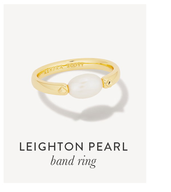 Leighton Gold Pearl Band Ring