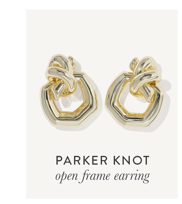 Parker Knot open frame earring