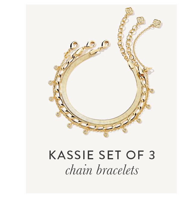 Kassie set of 3 chain bracelets