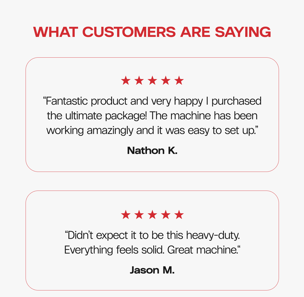 What Customers Are Saying