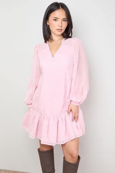 Petite Trim Insert Detail Mini Dress