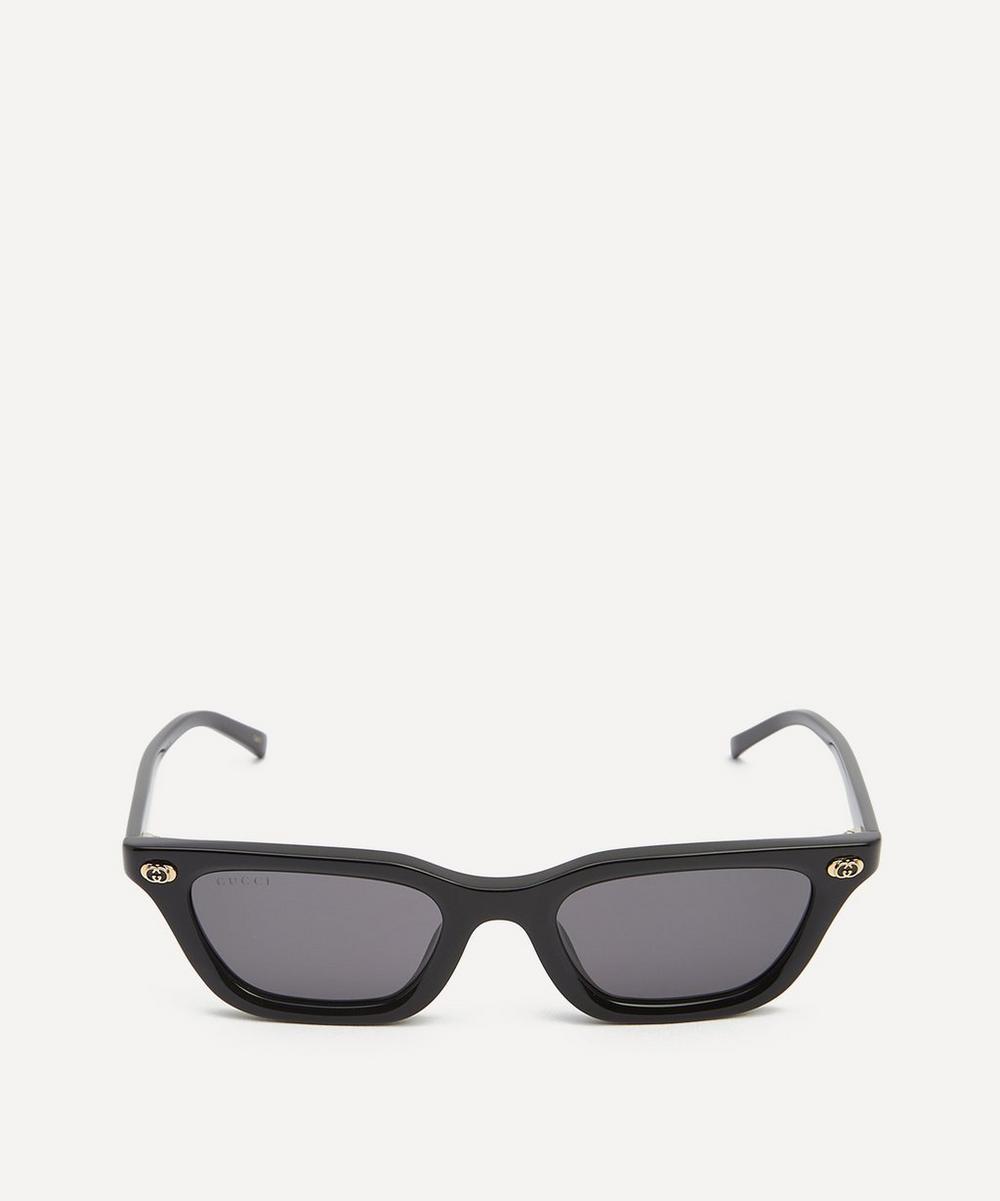 Gucci Slim Square Black Acetate Sunglasses