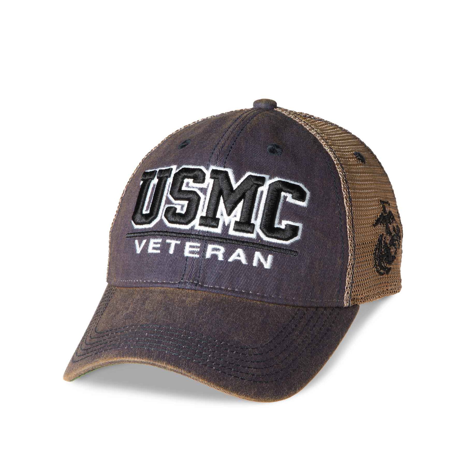 Image of USMC Veteran Mesh Back Hat - Navy