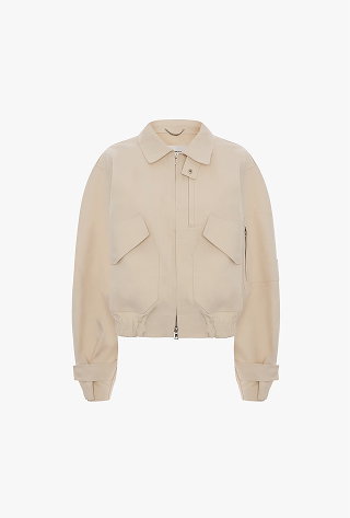 Victoria Beckham X Mackintosh Bomber Jacket In Putty