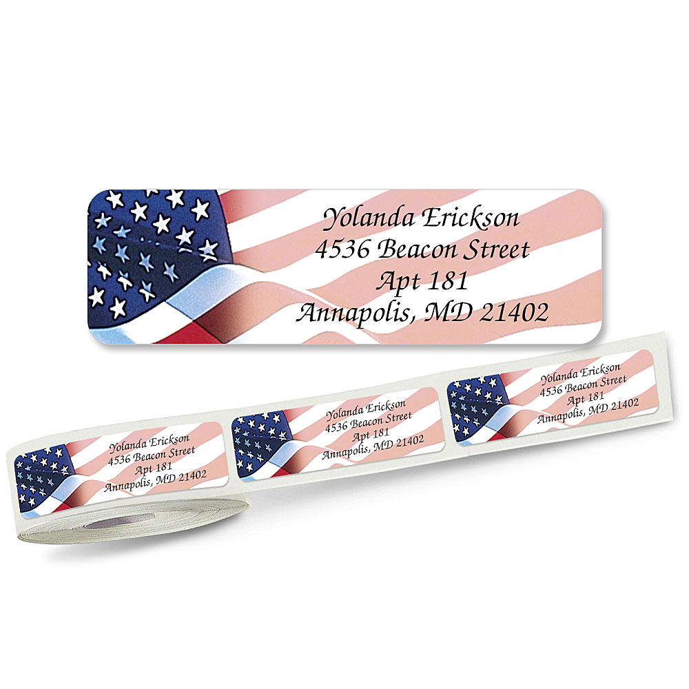 Image of Flag Rolled Address Labels