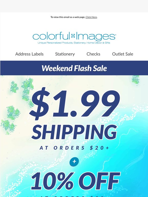 $1.99 shipping + 10% off — this weekend only!