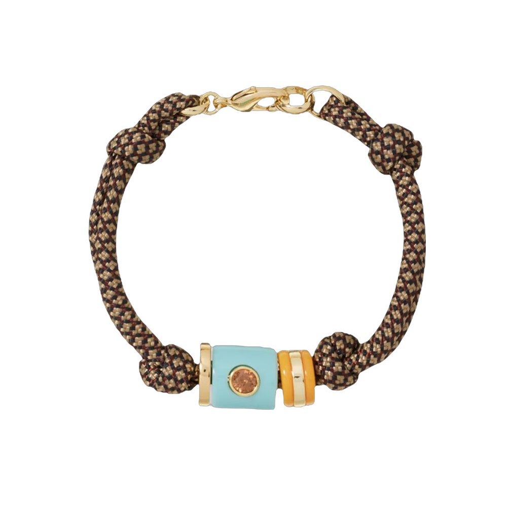 Image of Cylinder Cord Bracelet - Blue