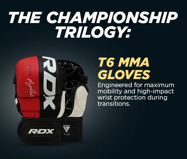MMA Gloves: Engineered for maximum mobility and high-impact wrist protection during transitions. T6 MMA Gloves