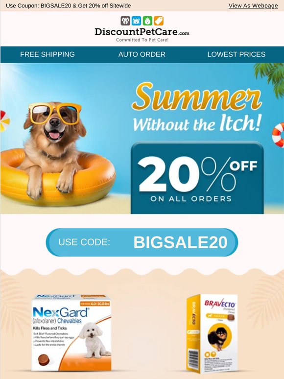 💥 Sale Ending Soon – 20% OFF Nexgard, Bravecto Ends Soon!