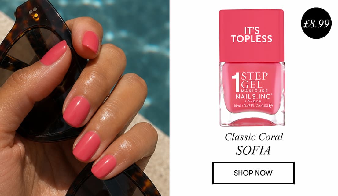 Classic coral nail polish