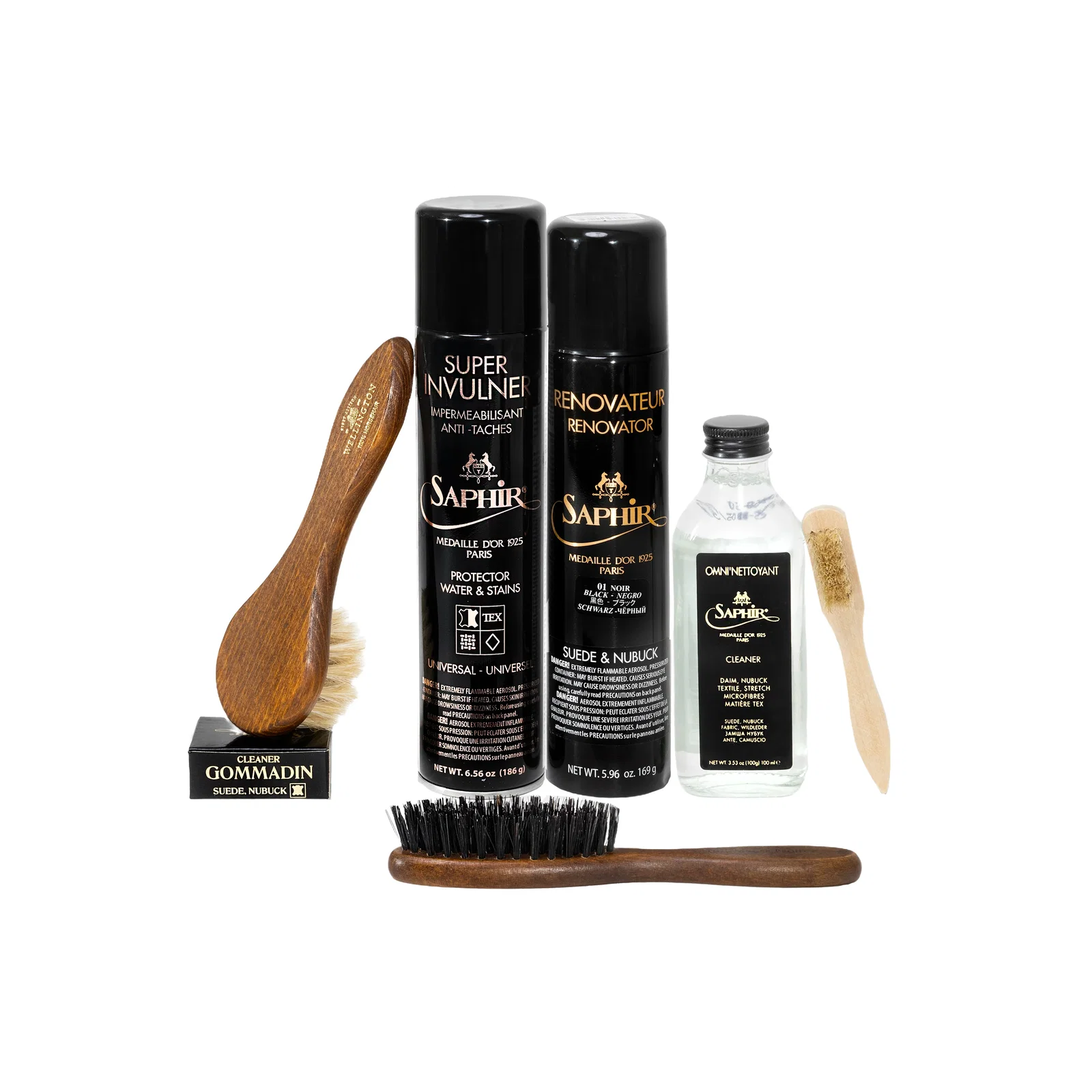 Image of Saphir Suede Care Starter Kit (6 Piece Bundle)