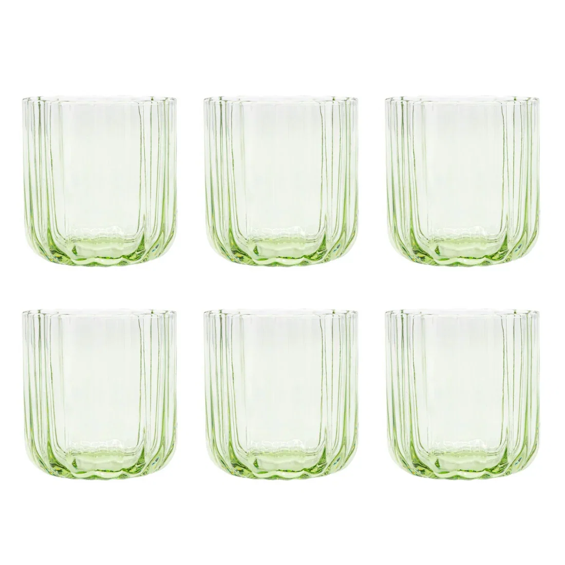 Image of Brut Homeware tumbler Gaia - set van 6 - lime groen