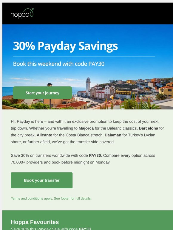 Alicante & beyond at 30% off this Payday
