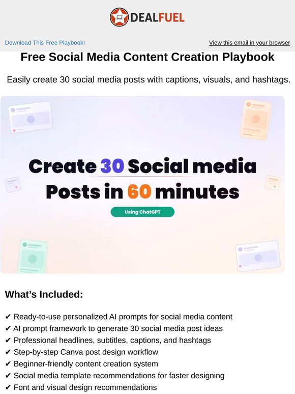 Create 30 Social Media Posts in just 60 Minutes