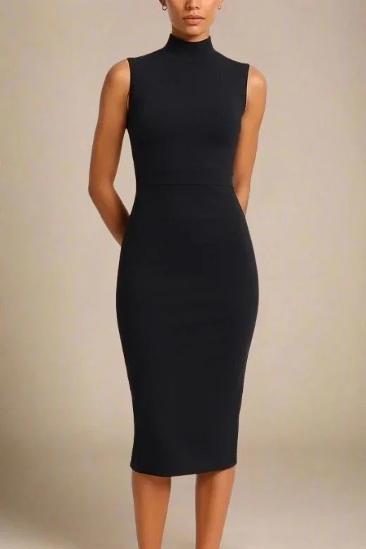 Grace Bandage Midi Dress - Classic Black (Sale)