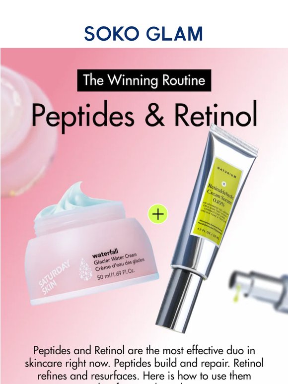 Peptides. Retinol. The Winning Routine Is Here ✨