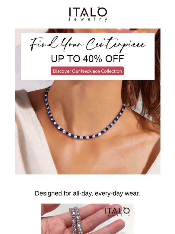 ⚡ Flash Sale: 40% Off 2nd Tennis Necklace!