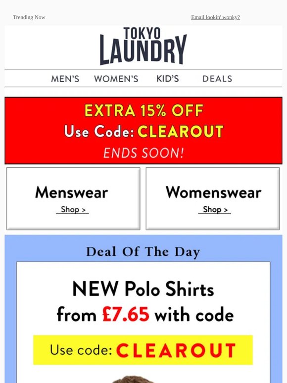 New Polo Shirts from £7.65