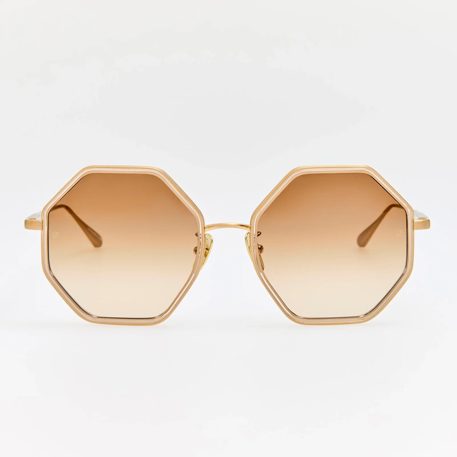 Image of Coraline Sunglasses in Matt Champagne and Mocha