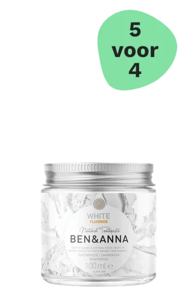 Ben & Anna Tandpasta met Fluoride - White