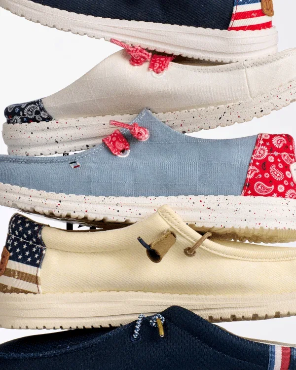 HEYDUDE ALL AMERICAN STYLE. ALL DAY COMFORT. SHOP HEYDUDE AMERICANA >>