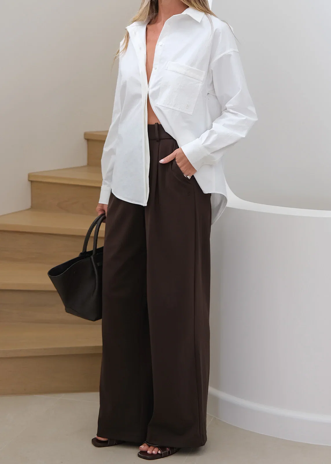 Image of Pleated Tailored Trouser
