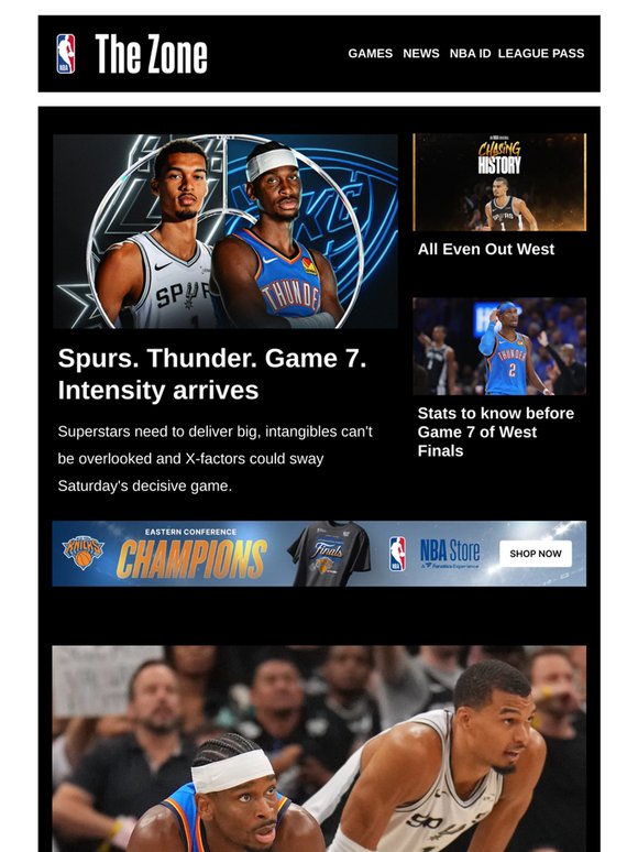 Spurs. Thunder. Game 7. Intensity arrives | All Even Out West