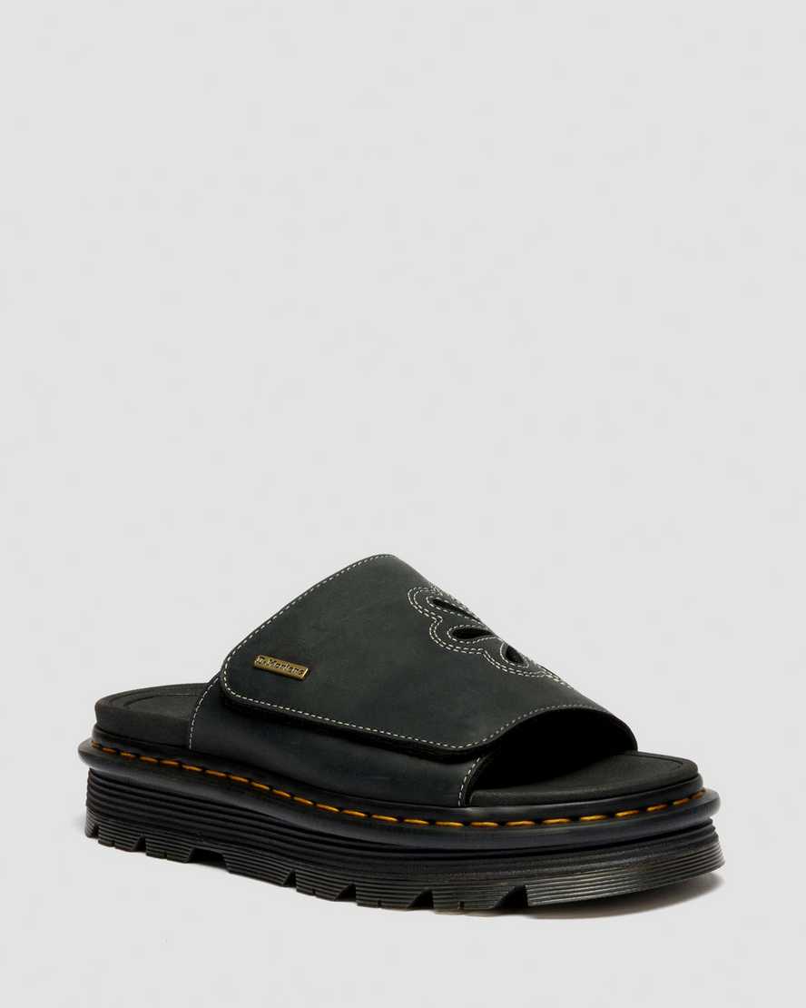 Image of Zebzag Wyoming Leather Slides