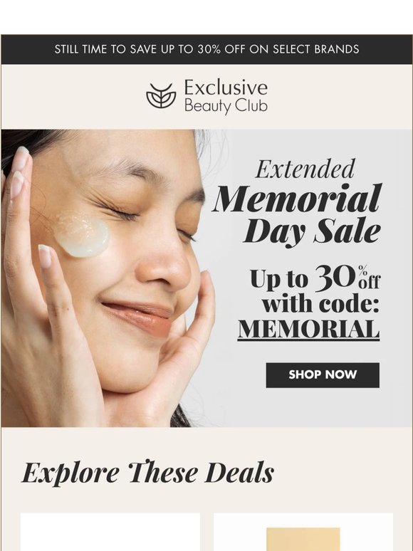 Up to 30% Off Select Brands Ends Soon