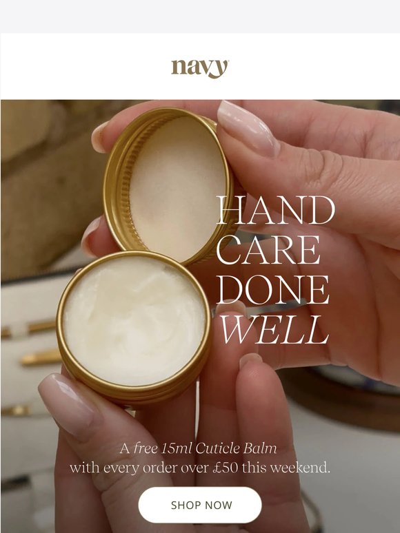 A Free Gift this weekend, and a different way to think about hand care