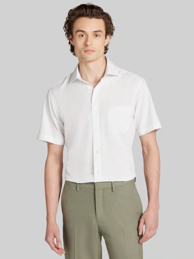 Joseph & Feiss Slim Fit Short Sleeve 4-Way Stretch Dress Shirt