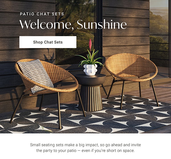 Patio Chat Sets - Welcome, Sunshine - Shop Chat Sets
