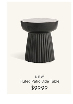 Fluted Patio Side Table