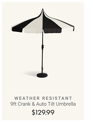 9ft Crank & Auto Tilt Umbrella