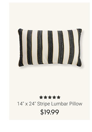 14" x 24" Stripe Lumbar Pillow