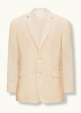 Cream Plain Linen Jacket