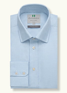 Blue Textured Semi Plain BC Classic Fit Shirt