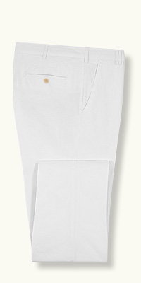 White Meyer Cotton Classic Trouser