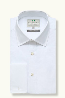 White Plain Poplin Double Cuff Shirt