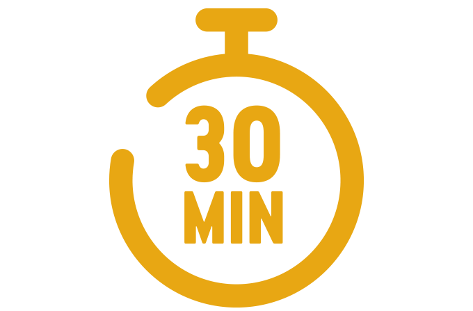 Encomenda e recebe em 30 minutos