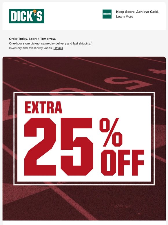 Extra 25% off select clearance is happening NOW! Don't miss out...