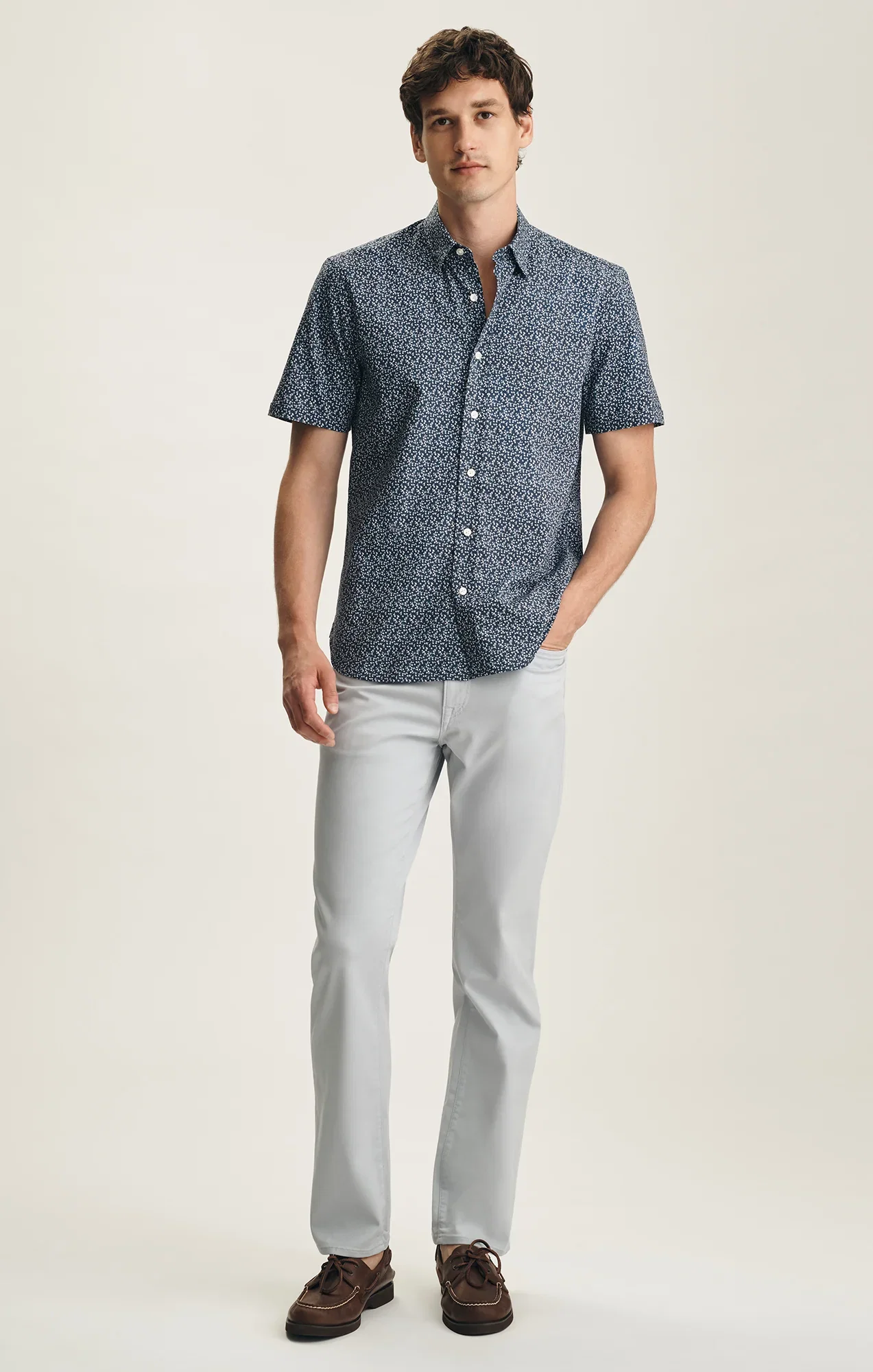 Image of Charisma Relaxed Straight Pants In Mist Coolmax