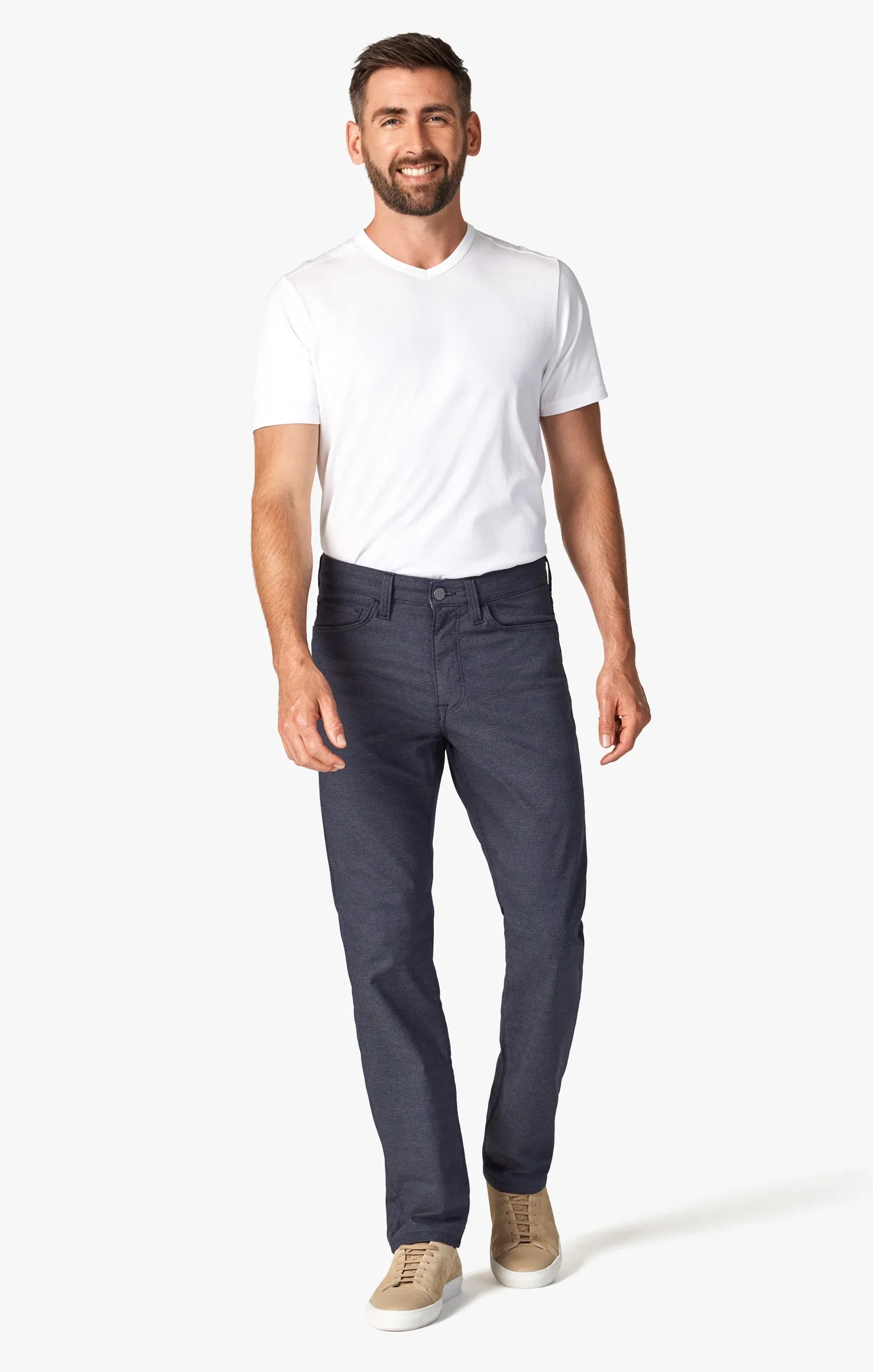 Image of Charisma Relaxed Straight Pants In Navy Coolmax