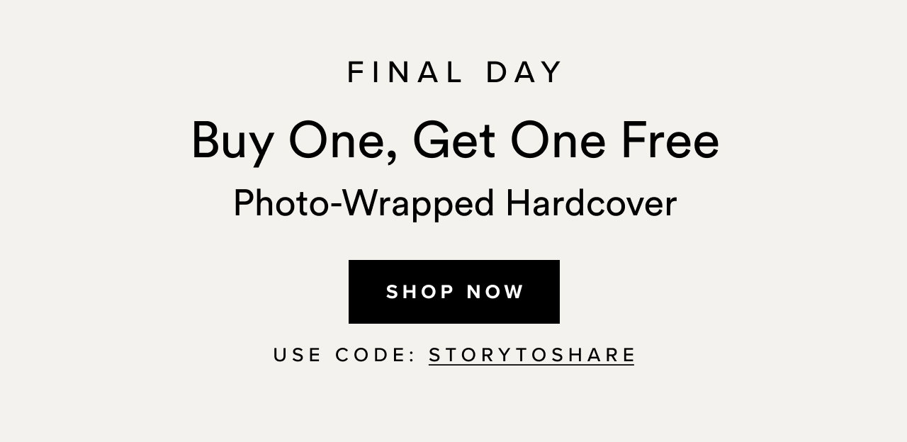 Buy One Photo-Wrapped Hardcover, Get One Free 